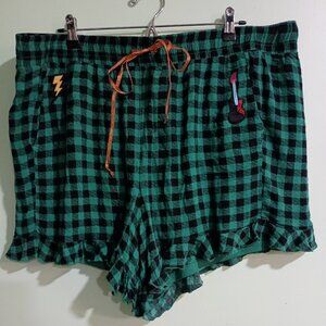 Torrid Ruffle Plaid Shorts sz 2